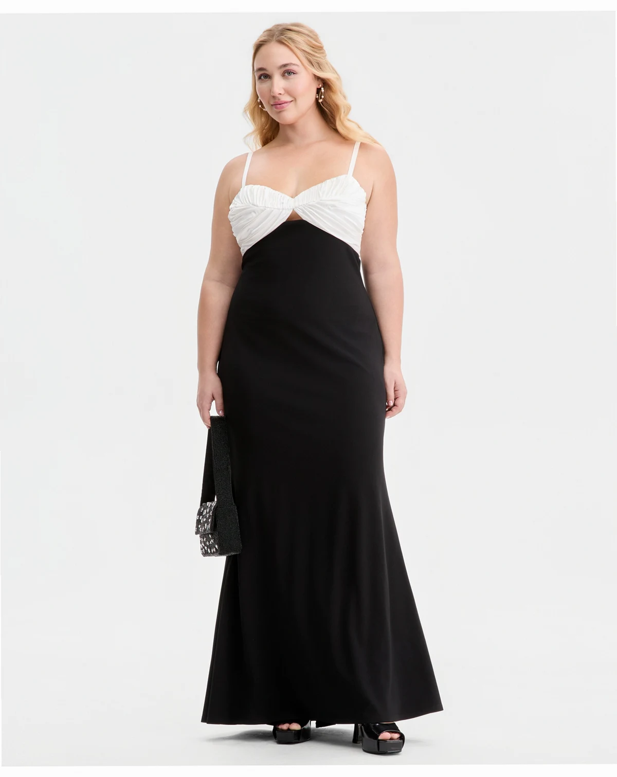 Trendy Plus Size Ruched-Bust Mermaid Gown, Created for Macy's