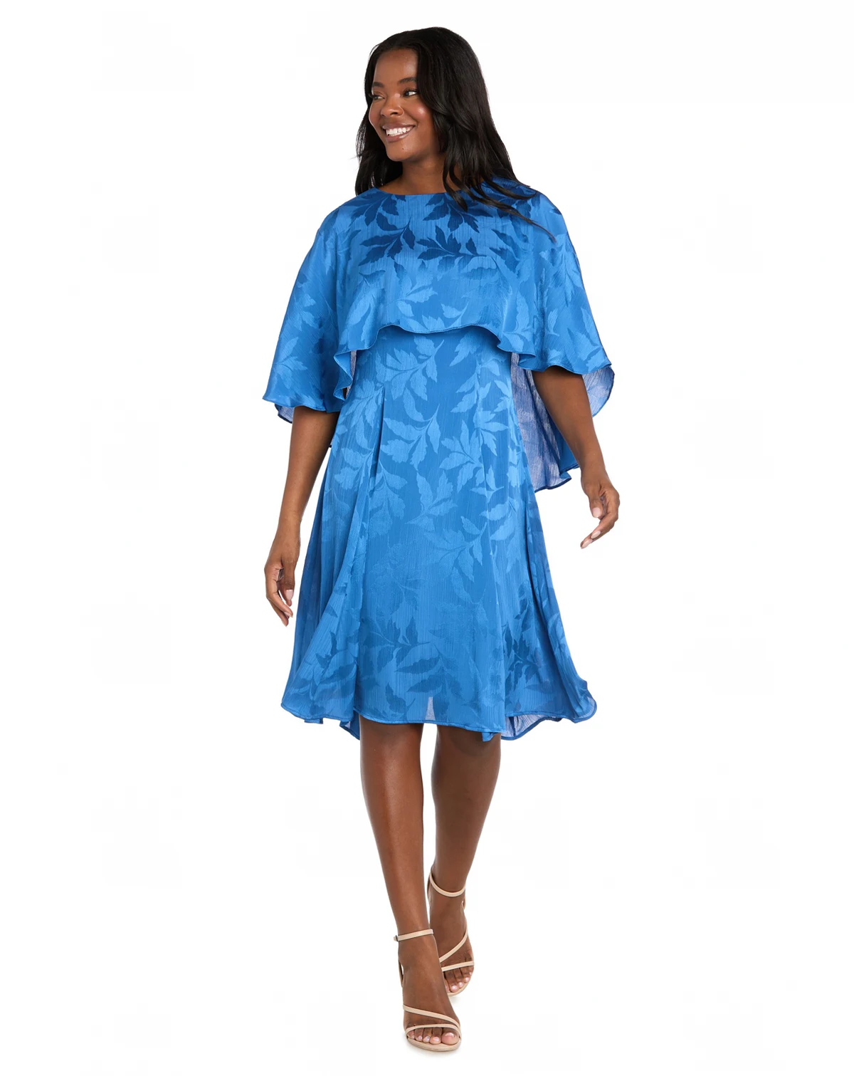 Petite Jacquard Overlay Dress