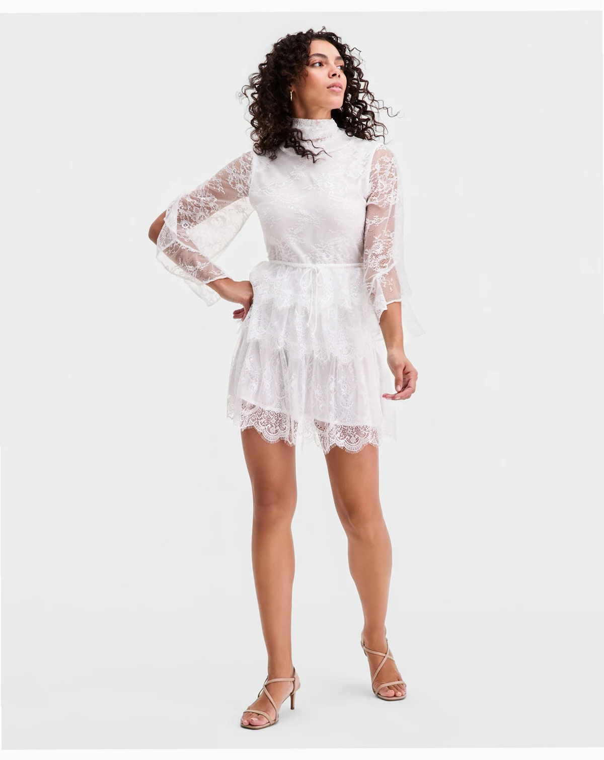 Women's Norah Ruffled Lace Mini Dress