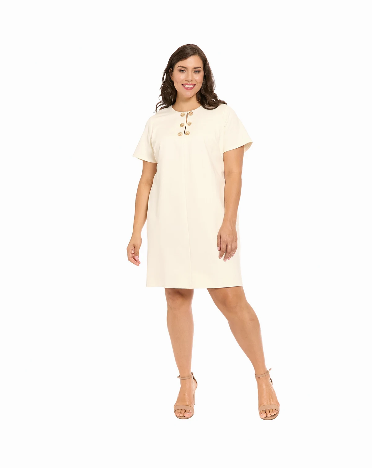 Plus-Size Crewneck Shift Dress