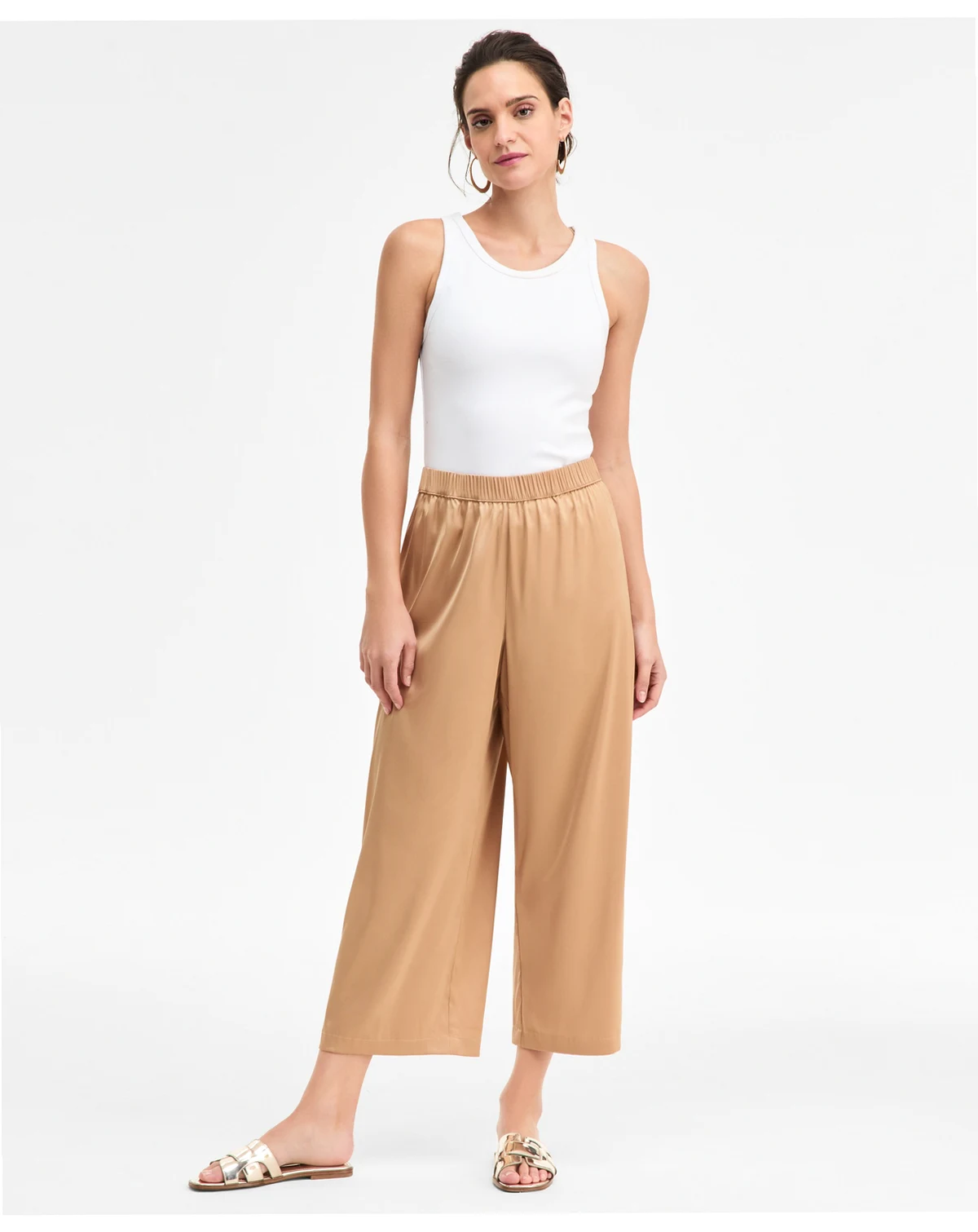 Women's Satin Pull-On Capri Pants, Macy's Exclusive