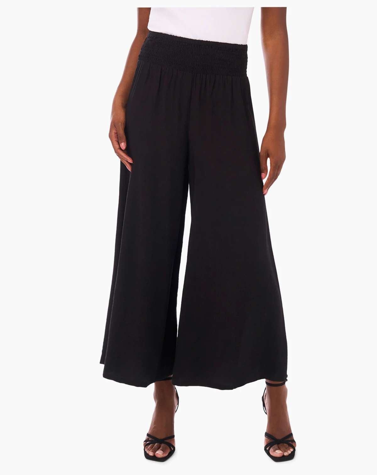 Women's Smocked Wide-Leg Pants