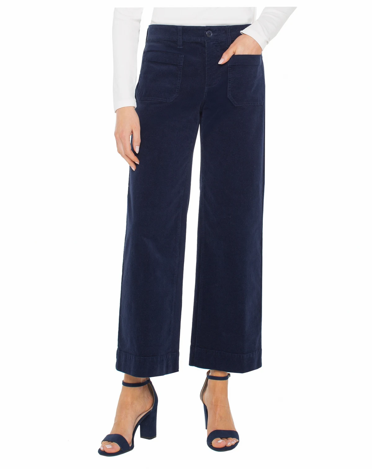 Petite Cropped Wide-Leg Pants