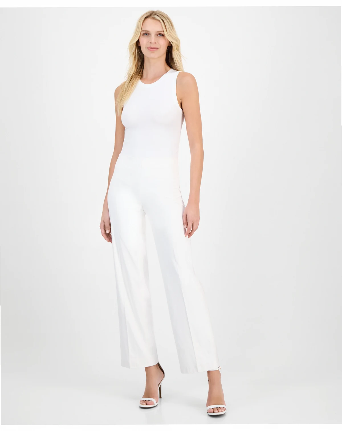 Petite High-Rise Pull-On Wide-Leg Pants