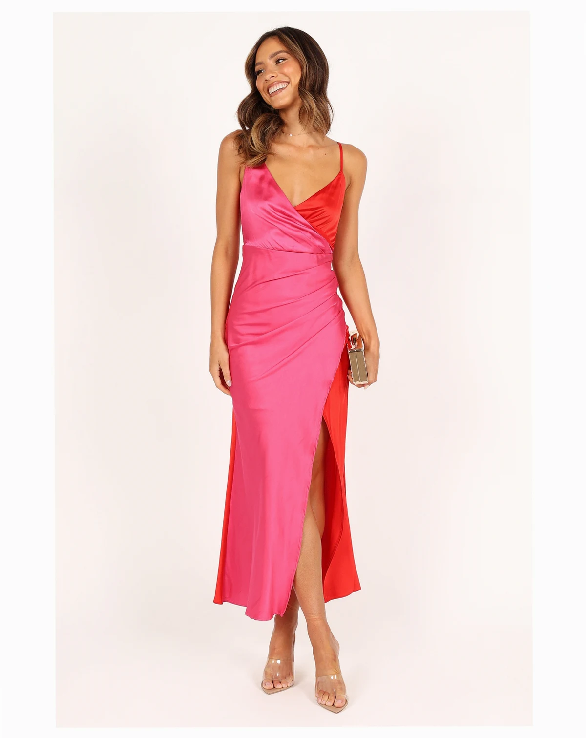 Women's Lipa Colorblock Midi Slip Dress