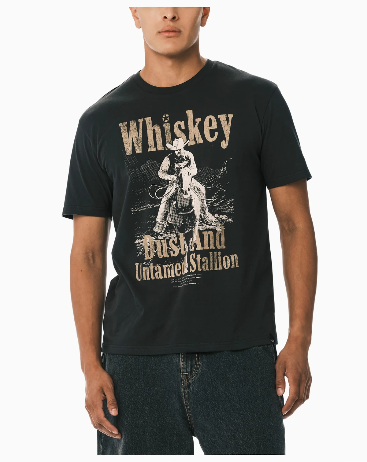 Men's Tafo Whiskey Cowboy Print T-Shirt