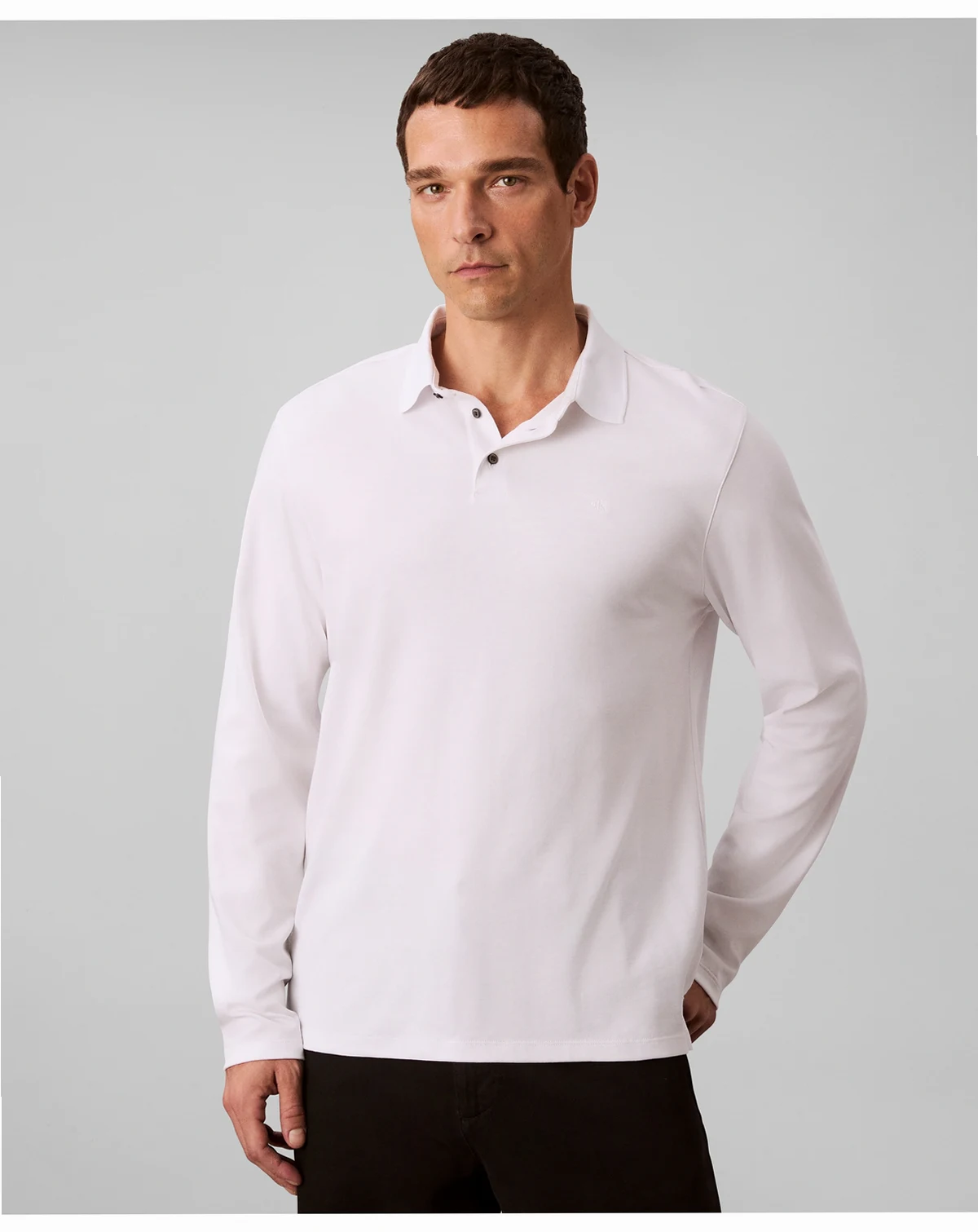 Supima Cotton Long Sleeve Polo Shirt