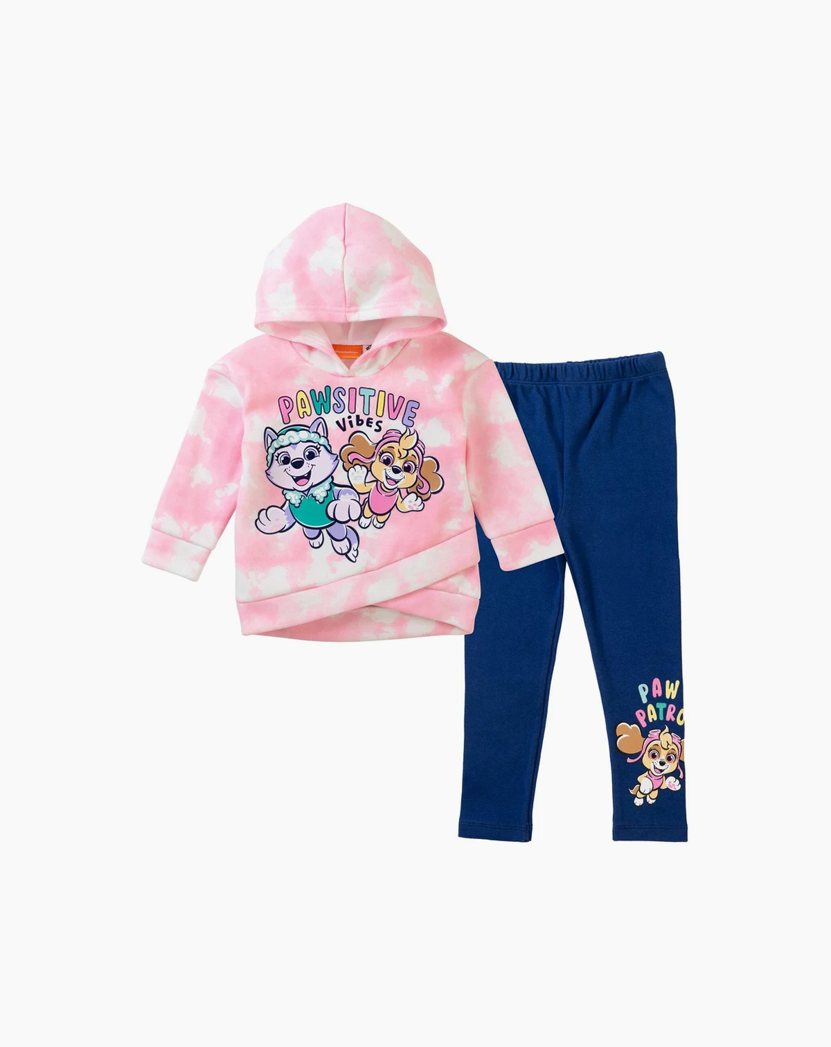 Toddler Girls Pullover Crossover Fleece Hoodie and Leggings Outfit Set
