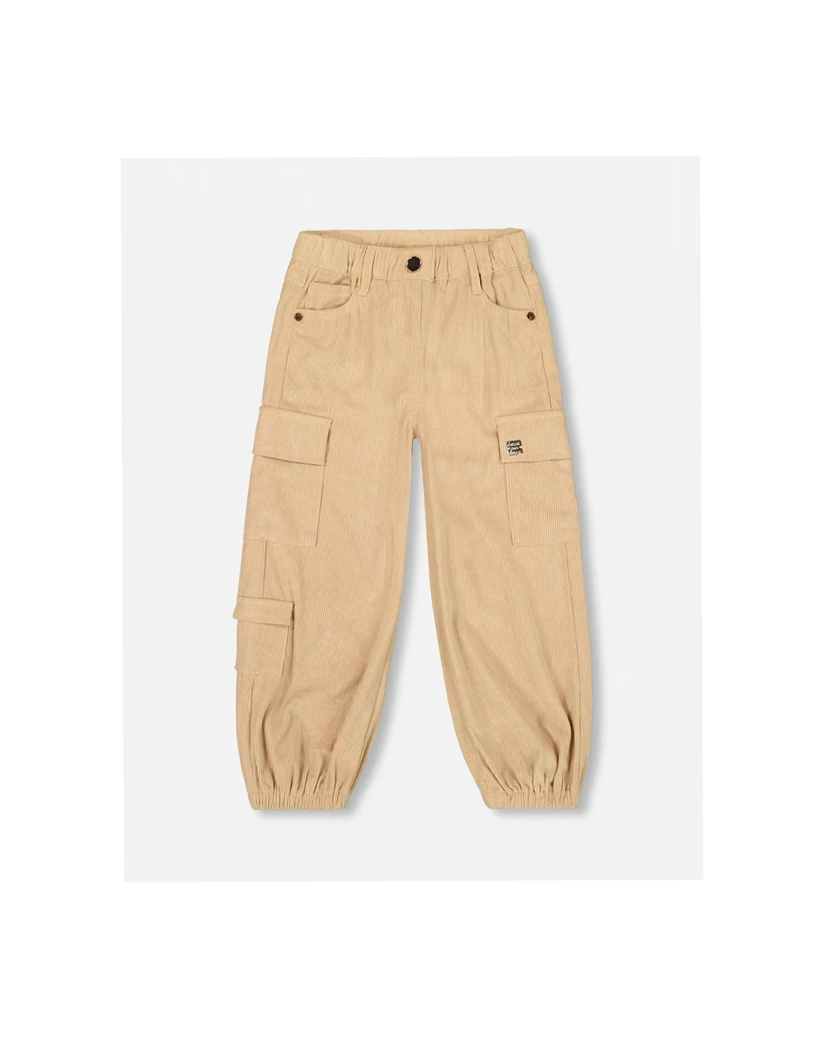 Girl Parachute Corduroy Pants with Cargo Pockets Light Pecan Brown - Toddler|Child