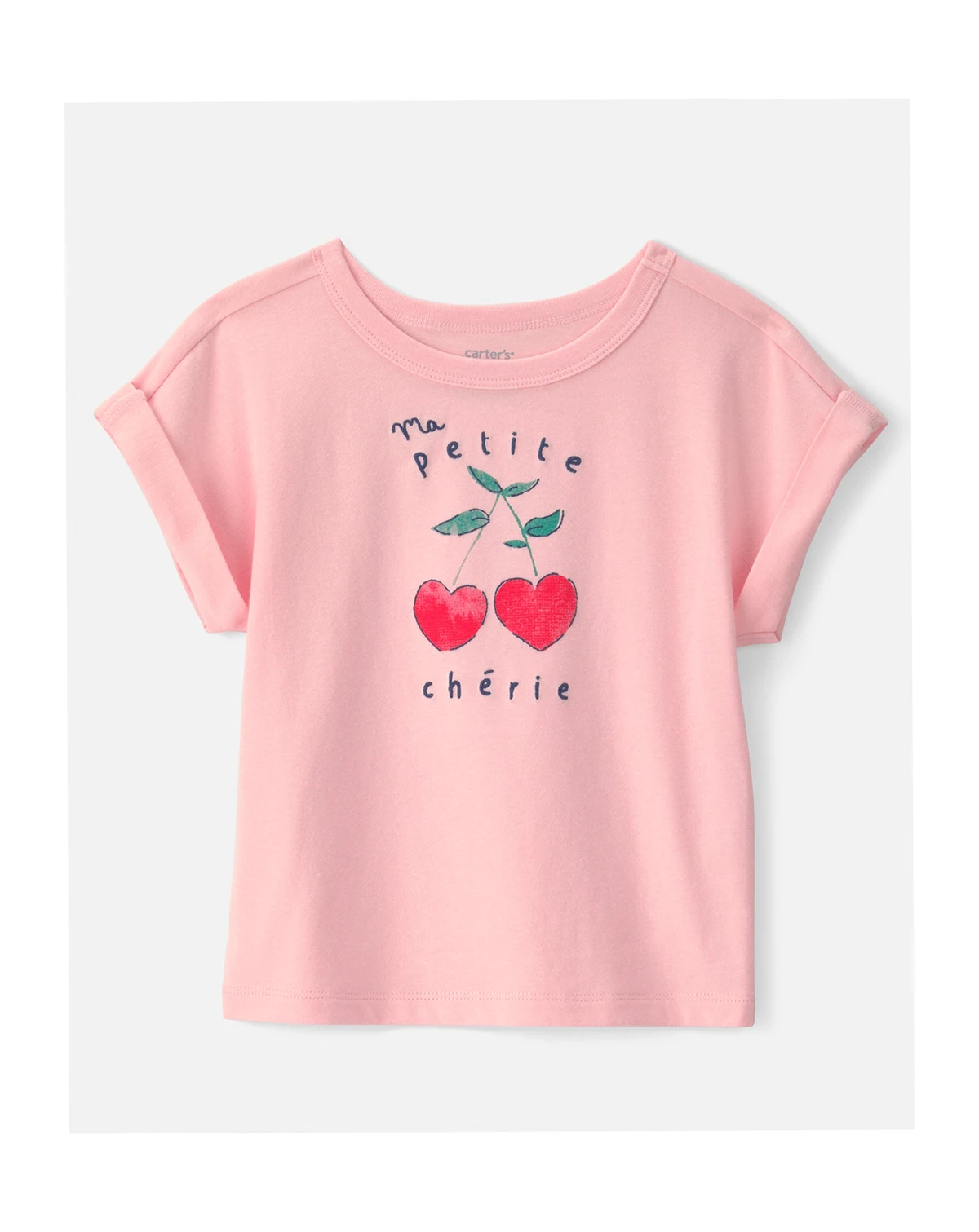 Girls' Toddler 2T-5T Cherry Print Short-Sleeve Top