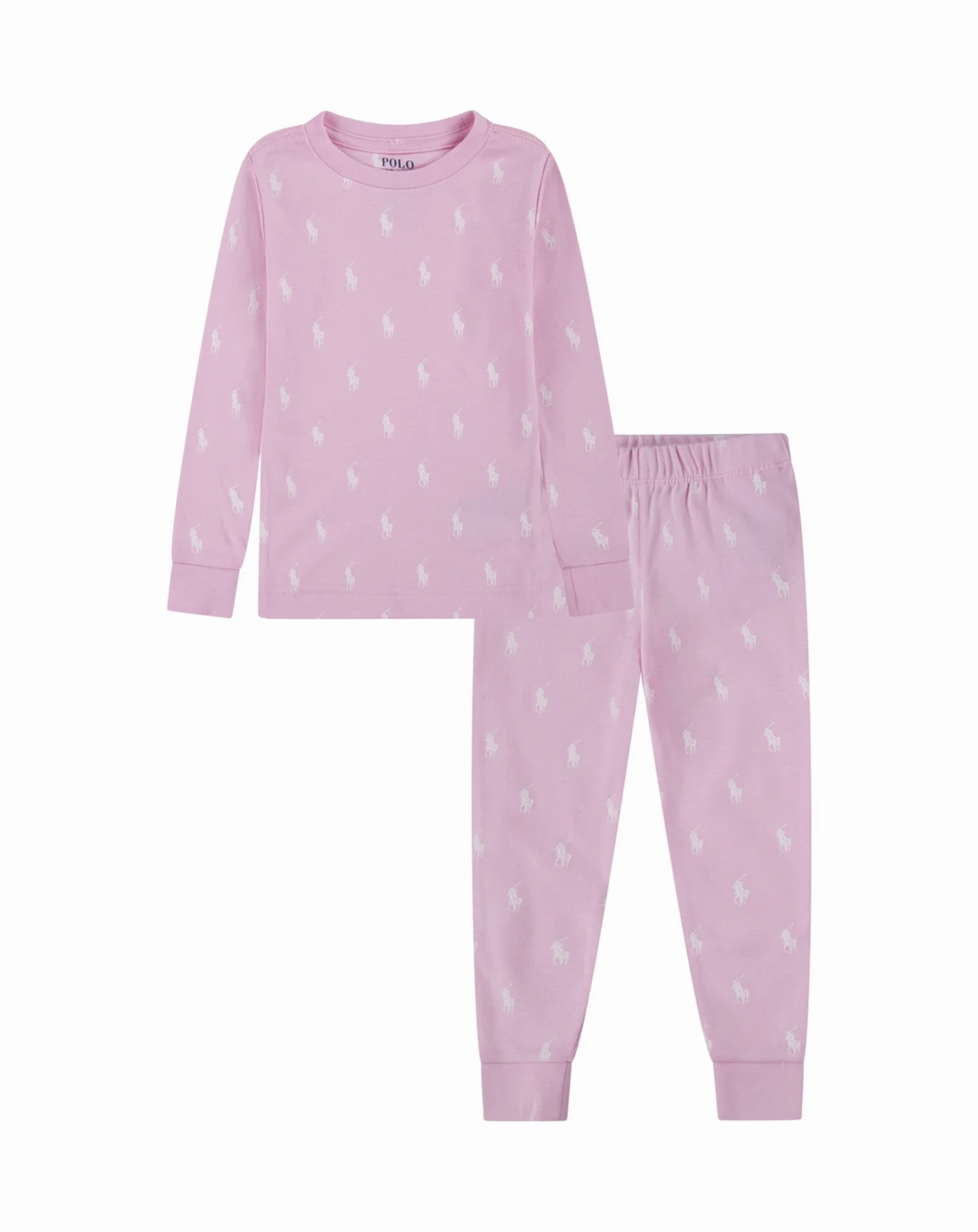 Girls' Toddler 2T-4T Long-Sleeve T-Shirt and Pants, 2-Piece Pajama Set