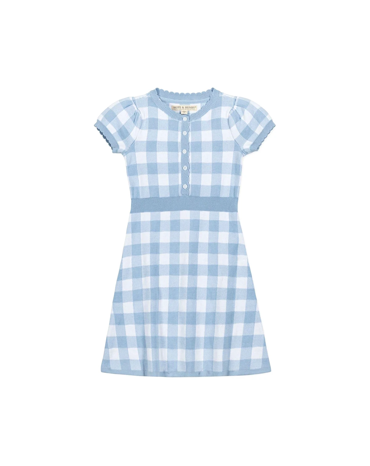 Toddler Girls Short Sleeve Button Front Sweater Dress