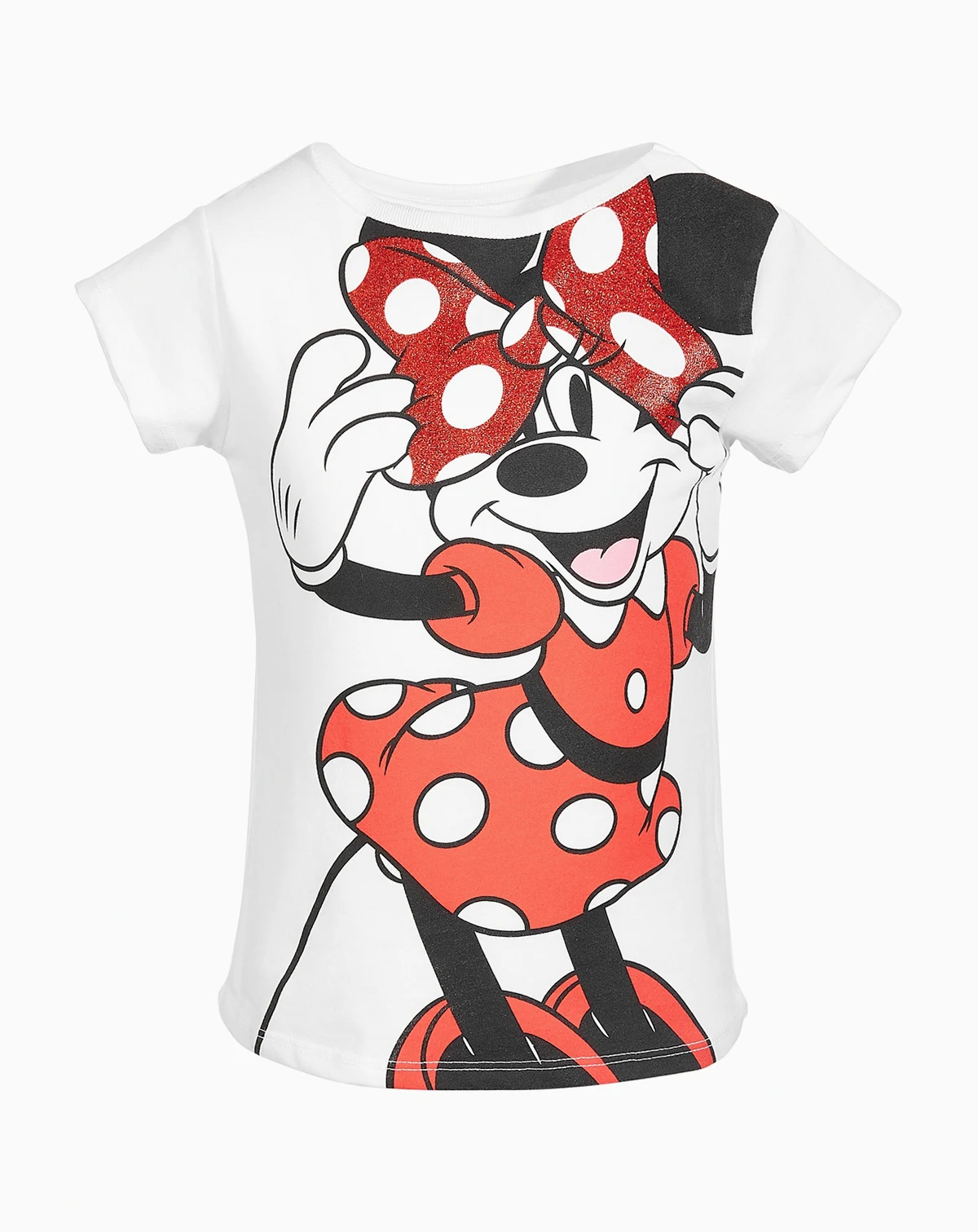 Toddler Girls Crew Neck Short Sleeve Minnie Mouse Tee