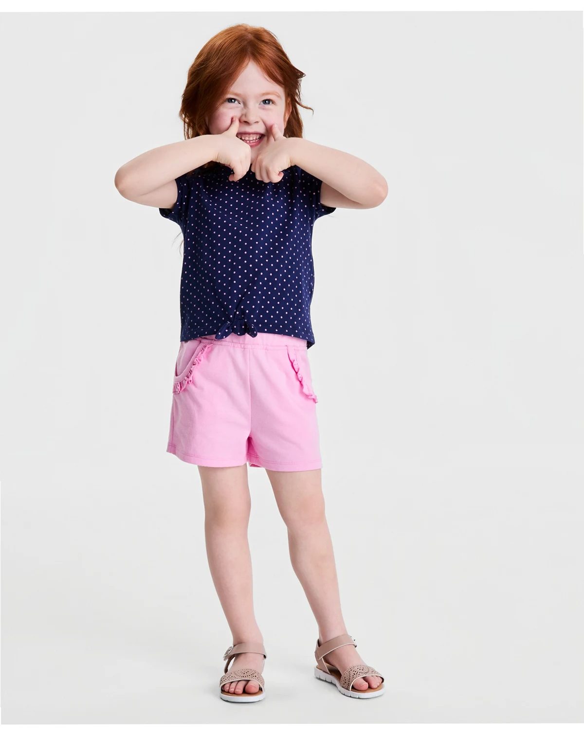 Toddler Girls' 12M-5T Knit Ruffled Shorts, Macy's Exclusive