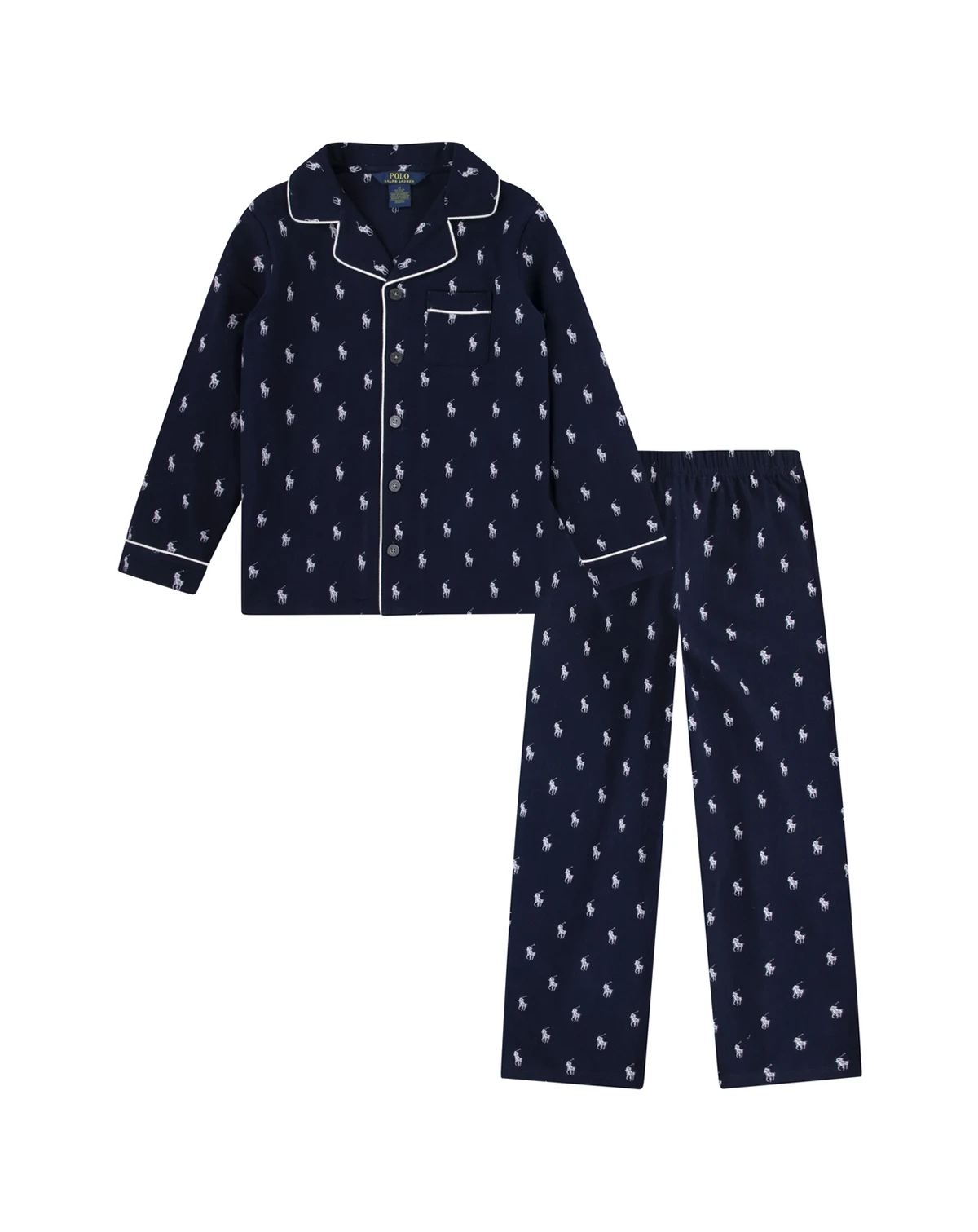 Boys and Girls Toddler 2-Piece Woven Long-Sleeve Shirt and Pant Pajamas Set