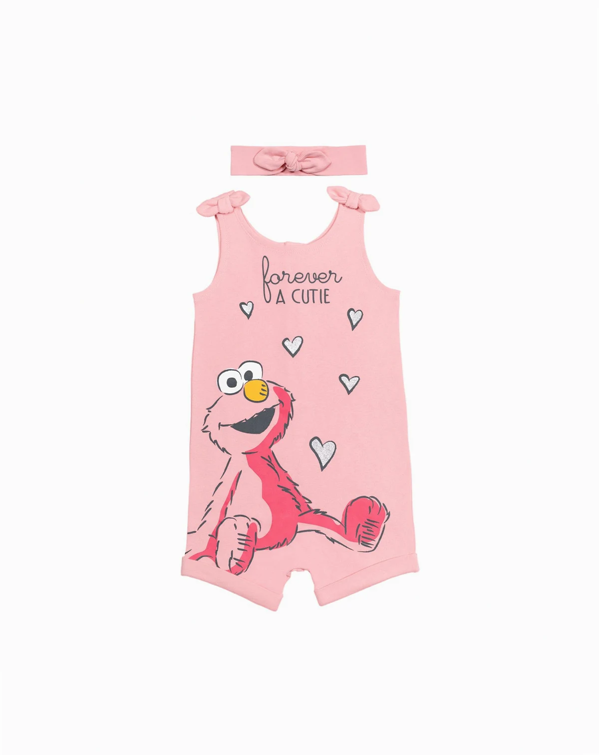 Toddler Girls Elmo Romper and Headband Newborn to