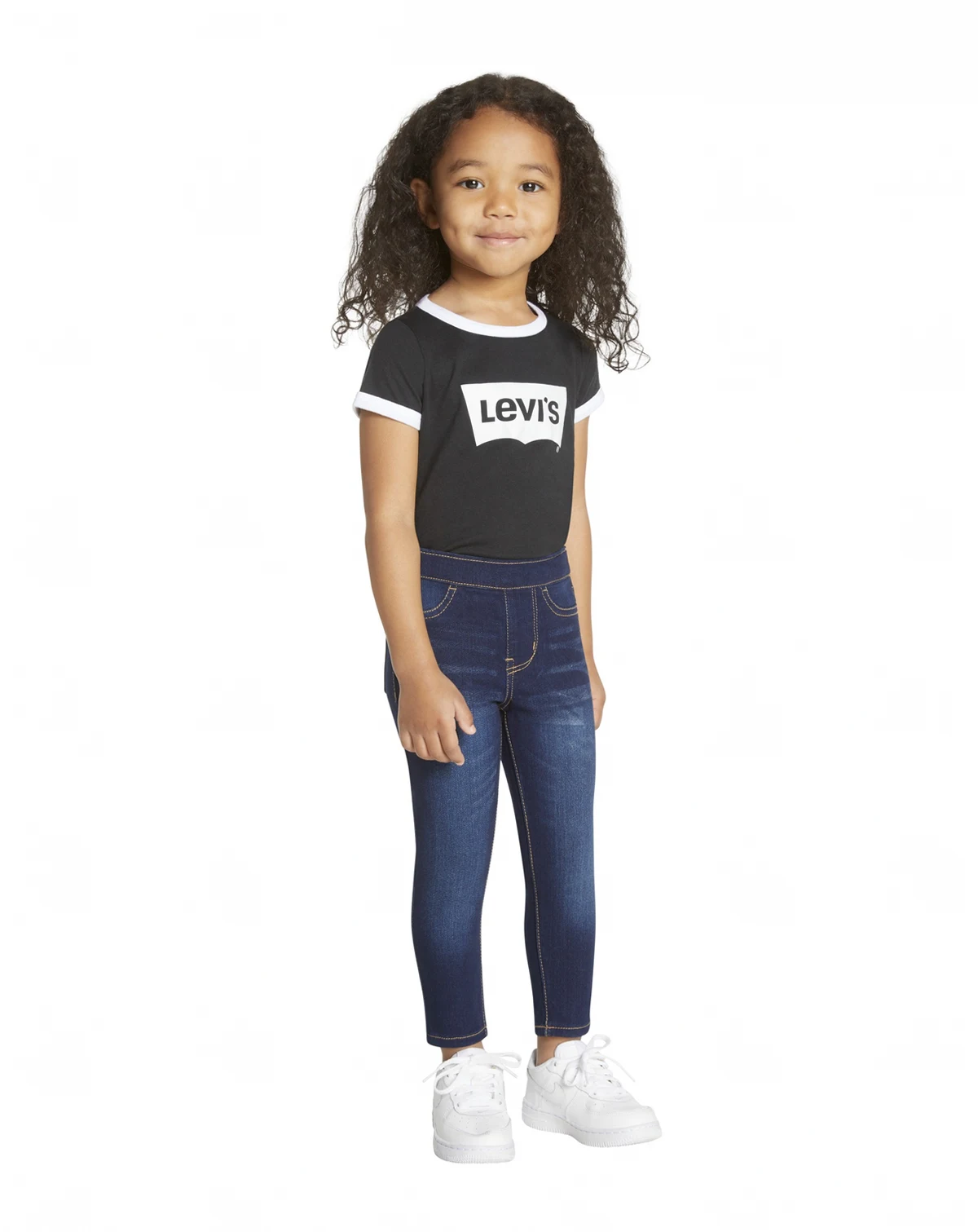 Toddler Girls Adjustable Waistband Stretch Denim Jeggings