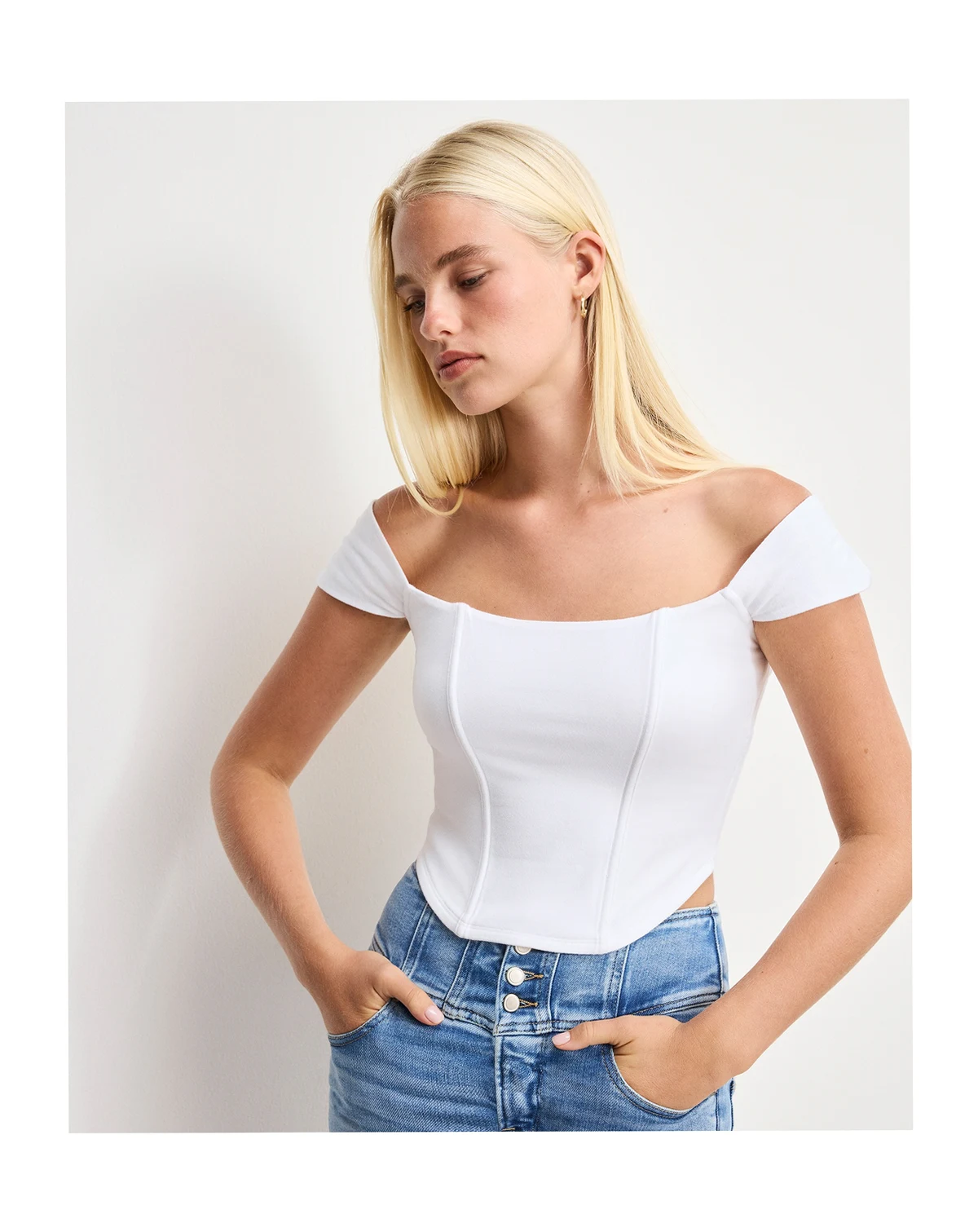 Women's Dolly Joleans Cropped Corset Top, Regular & Plus Size