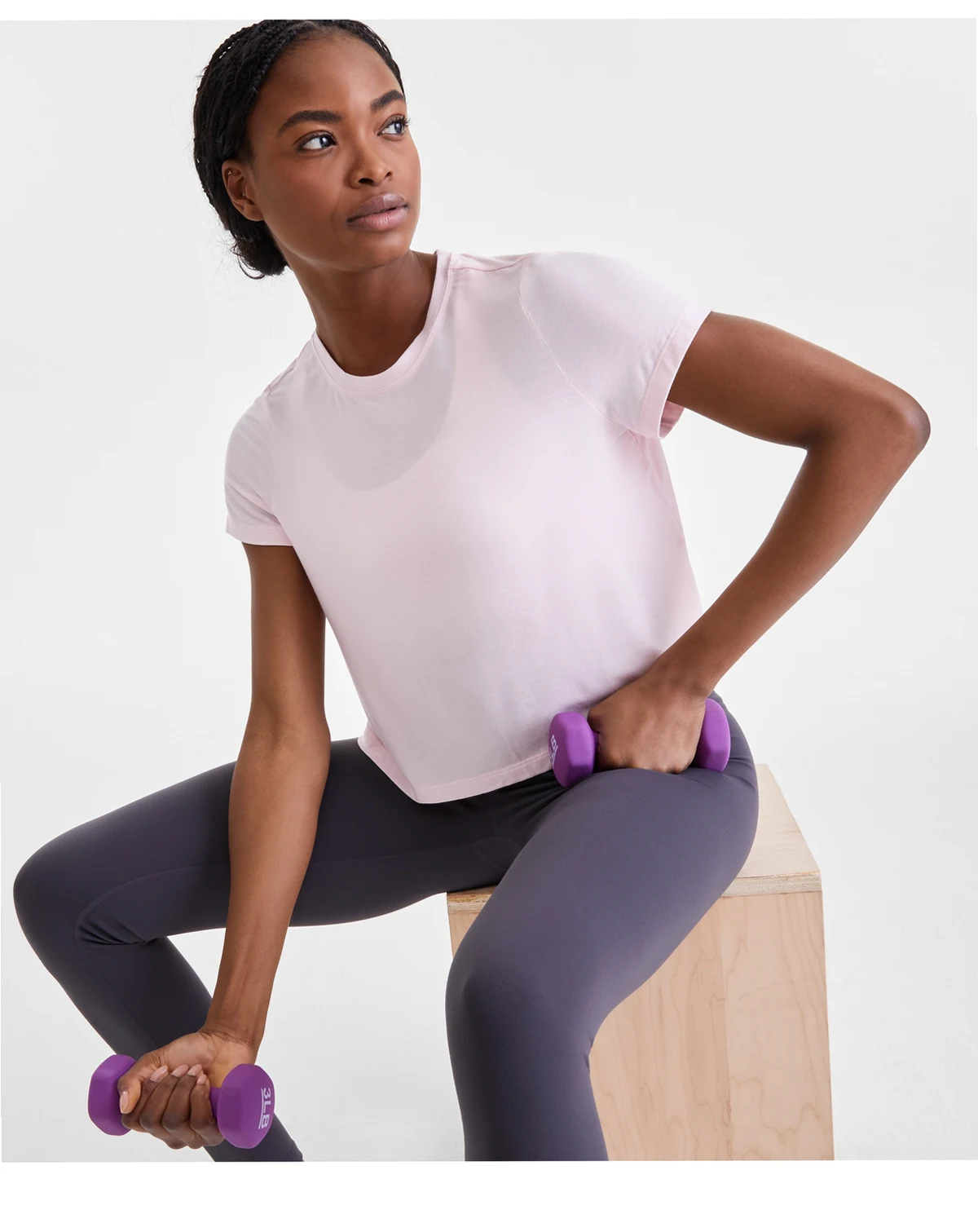 Women's Short-Sleeve Crewneck Knit T-Shirt, Exclusively at Macy's