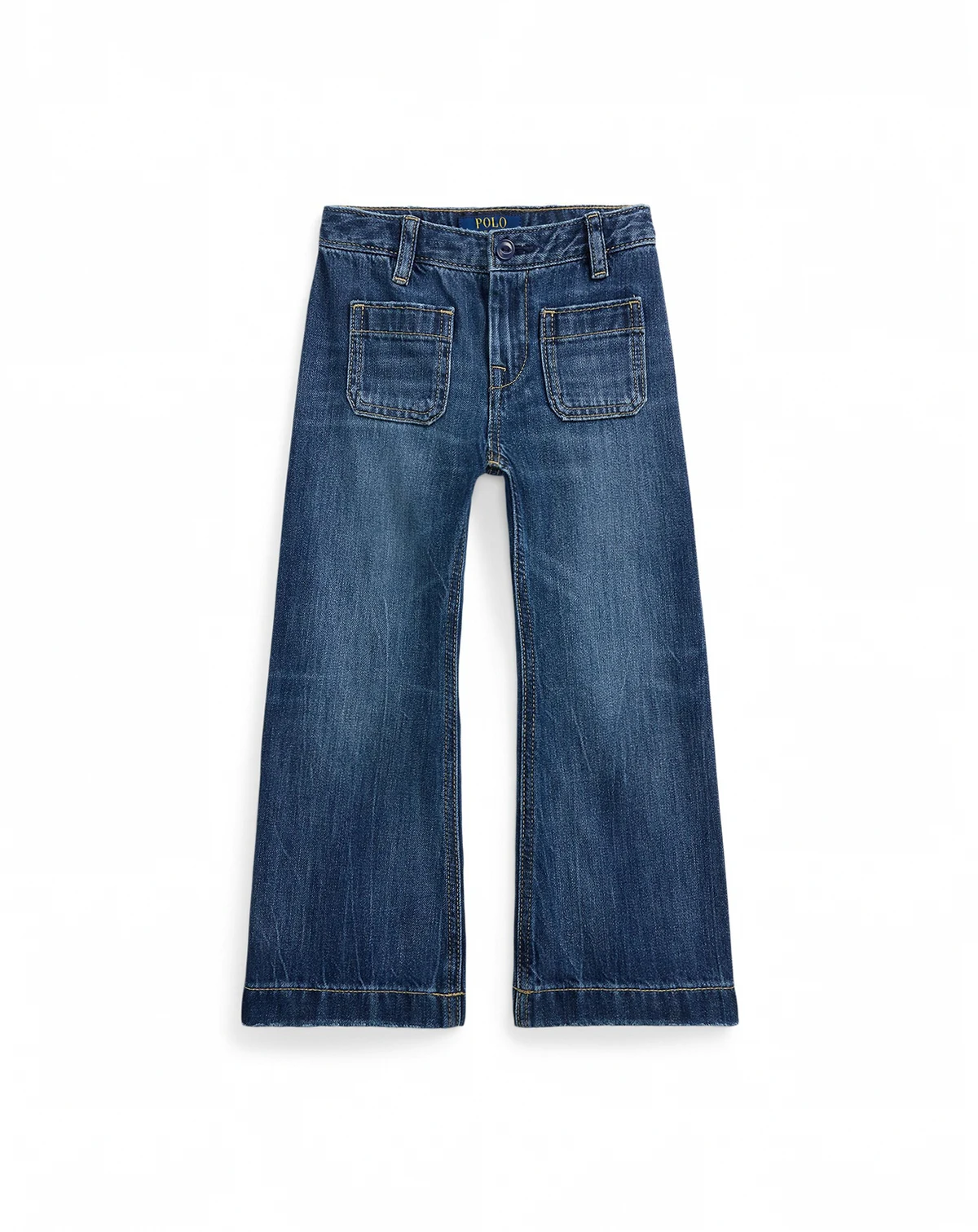 Toddler and Little Girls Logo Wide-Leg Jean