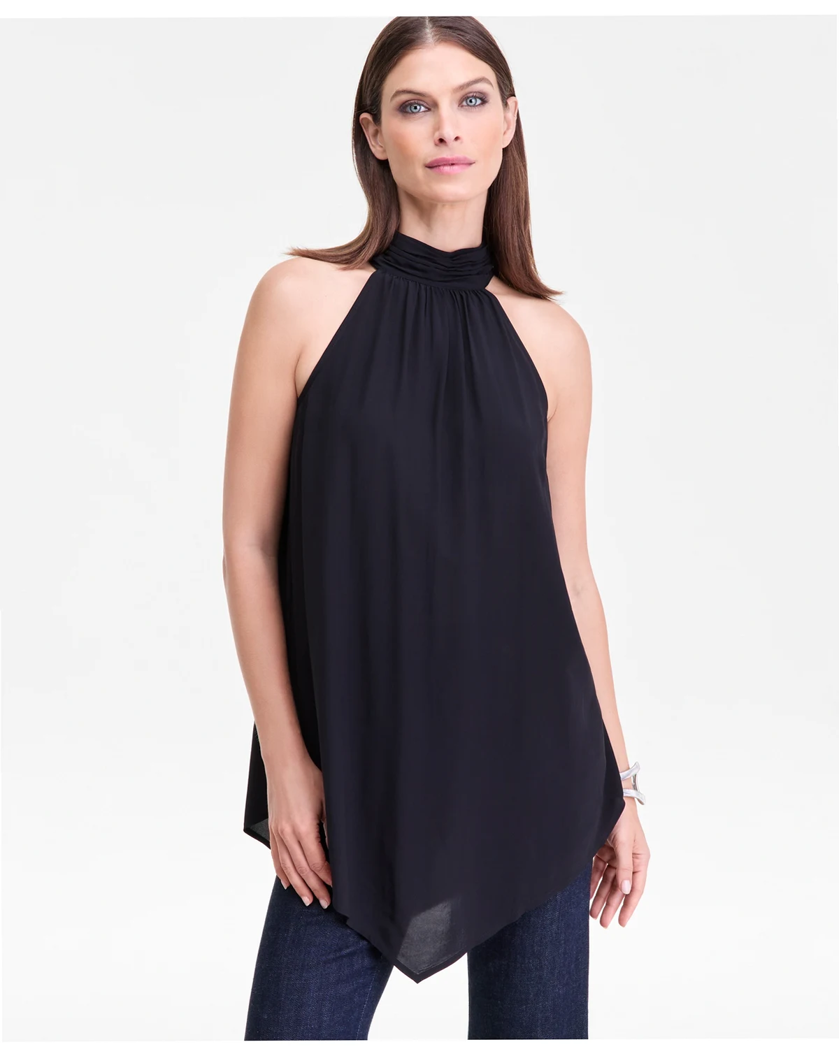 Women's Point Hem Chiffon Halter Top, Macy's Exclusive