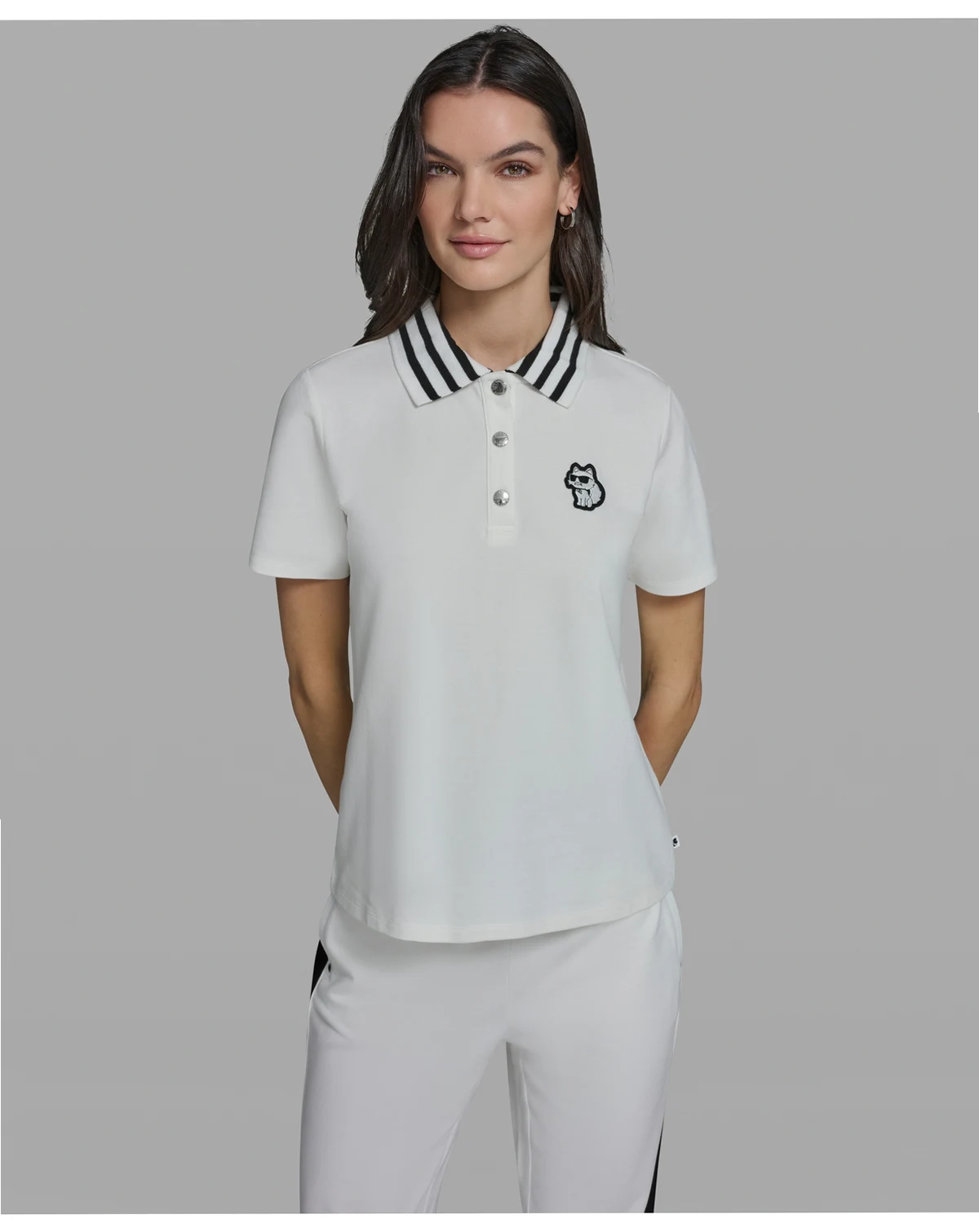 Women's Choupette Knit Collared Polo Top