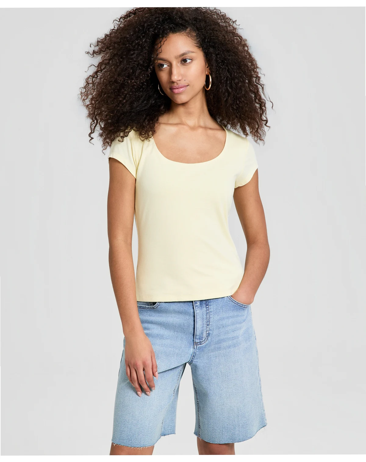 Women's Scoop-Neck Short-Sleeve T-Shirt, Macy's Exclusive