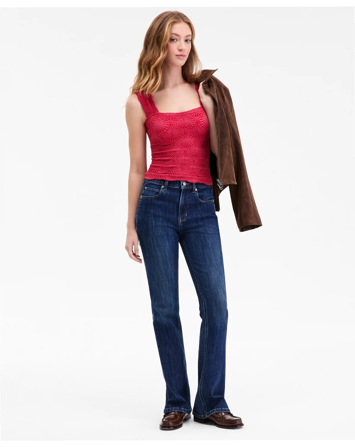 Women's Double Knot High-Rise Straight-Leg Jeans