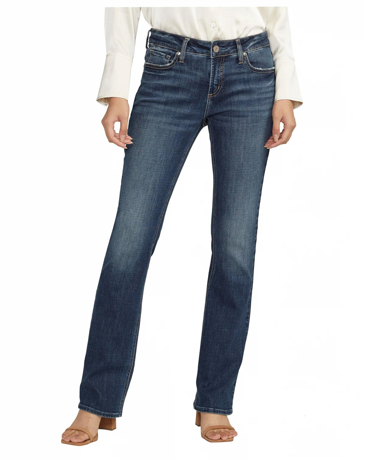 Elyse Mid Rise Slim Bootcut Luxe Stretch Jeans
