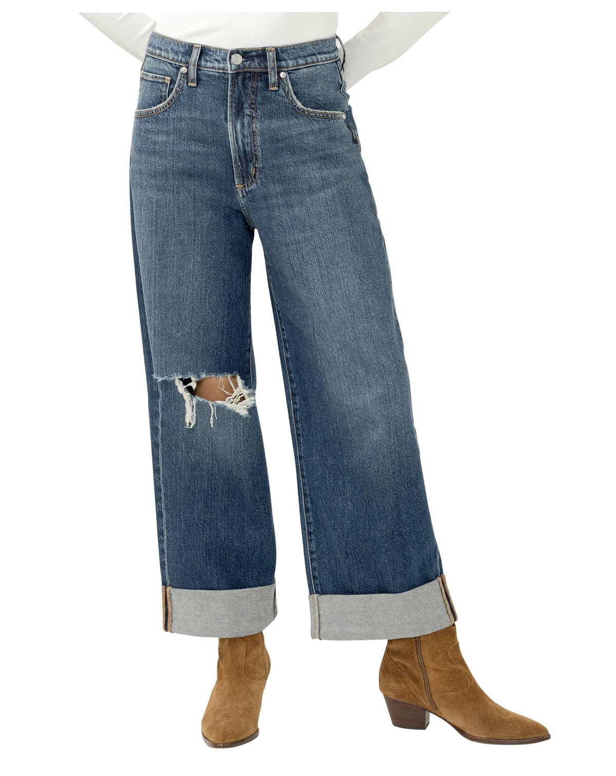 Women's Be Easy High Rise Wide Leg Crop Jeans