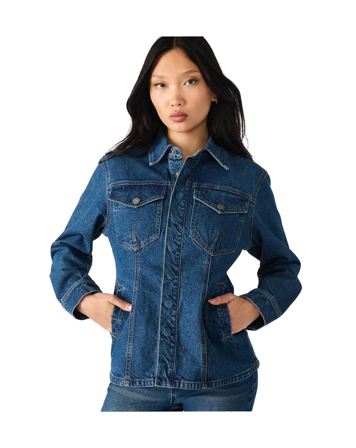 Women's Denim Long Sleeve Jacket