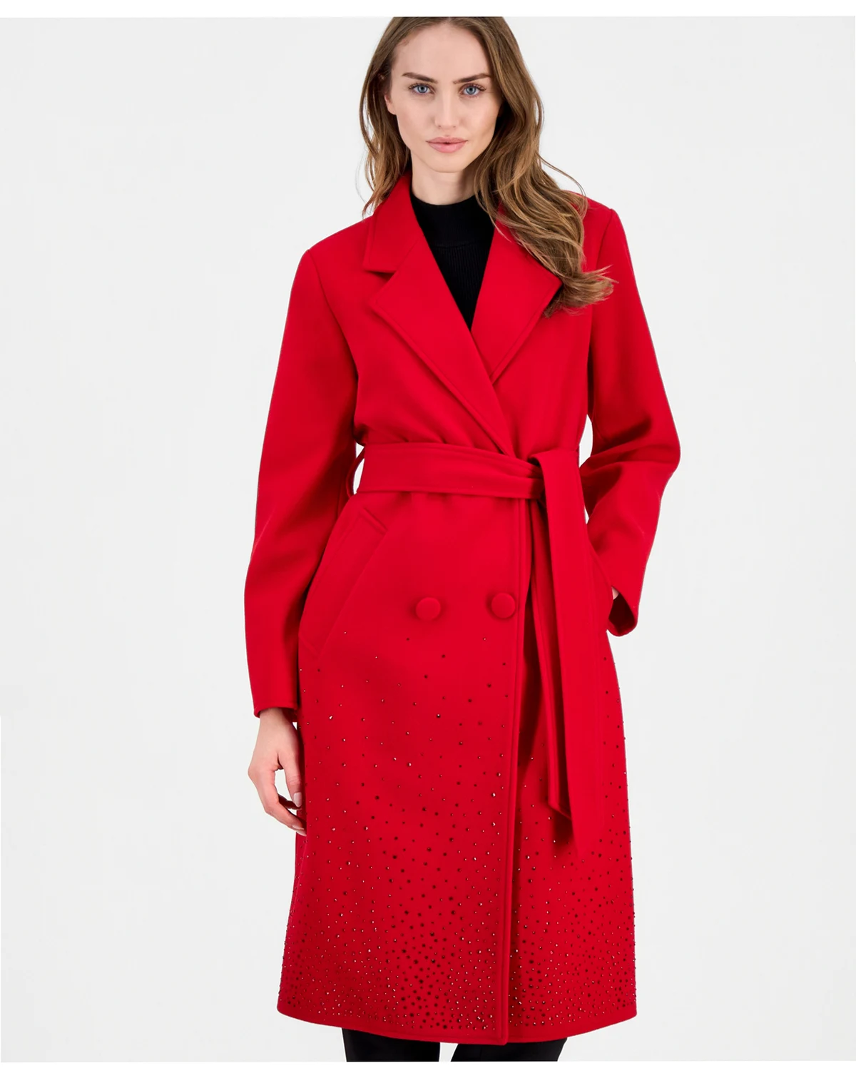 Women's Double-Breasted Embellished Coat