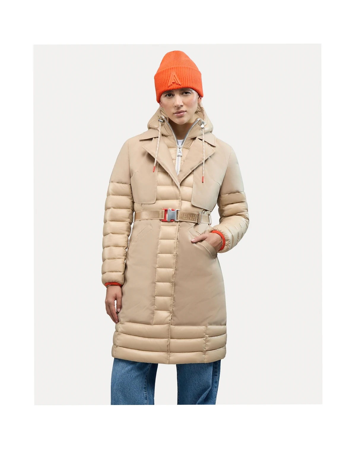 Women's Beaufort Mixed Media Insulated Trench Coat