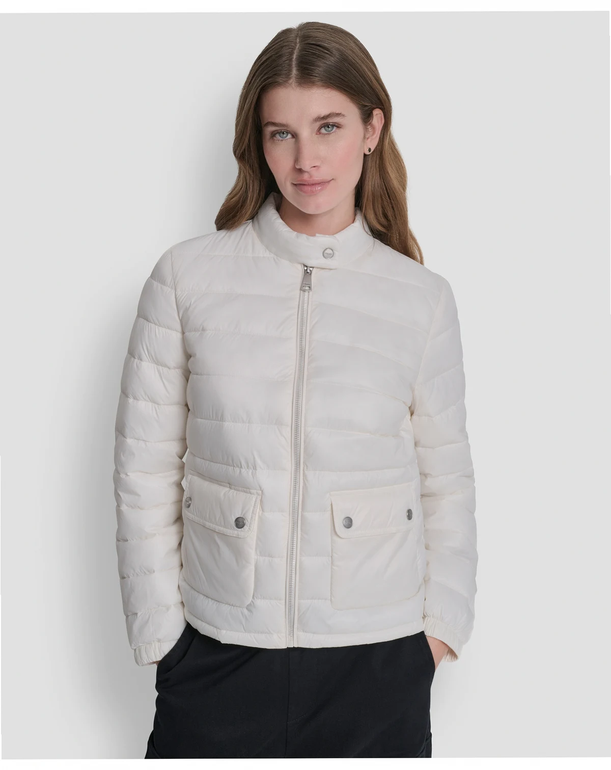 Women's Packable Moto Collar Short Coat