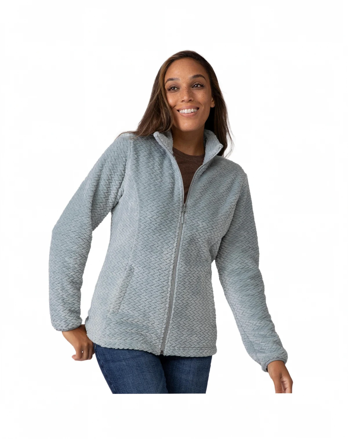 Women's Cable Braided Butter Pile Jacket