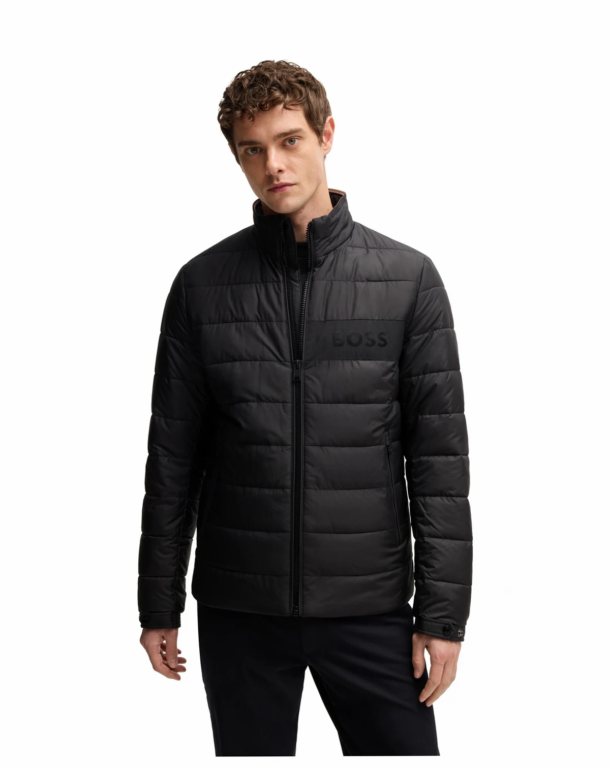Men's Water-Repellent Logo Detail Jacket