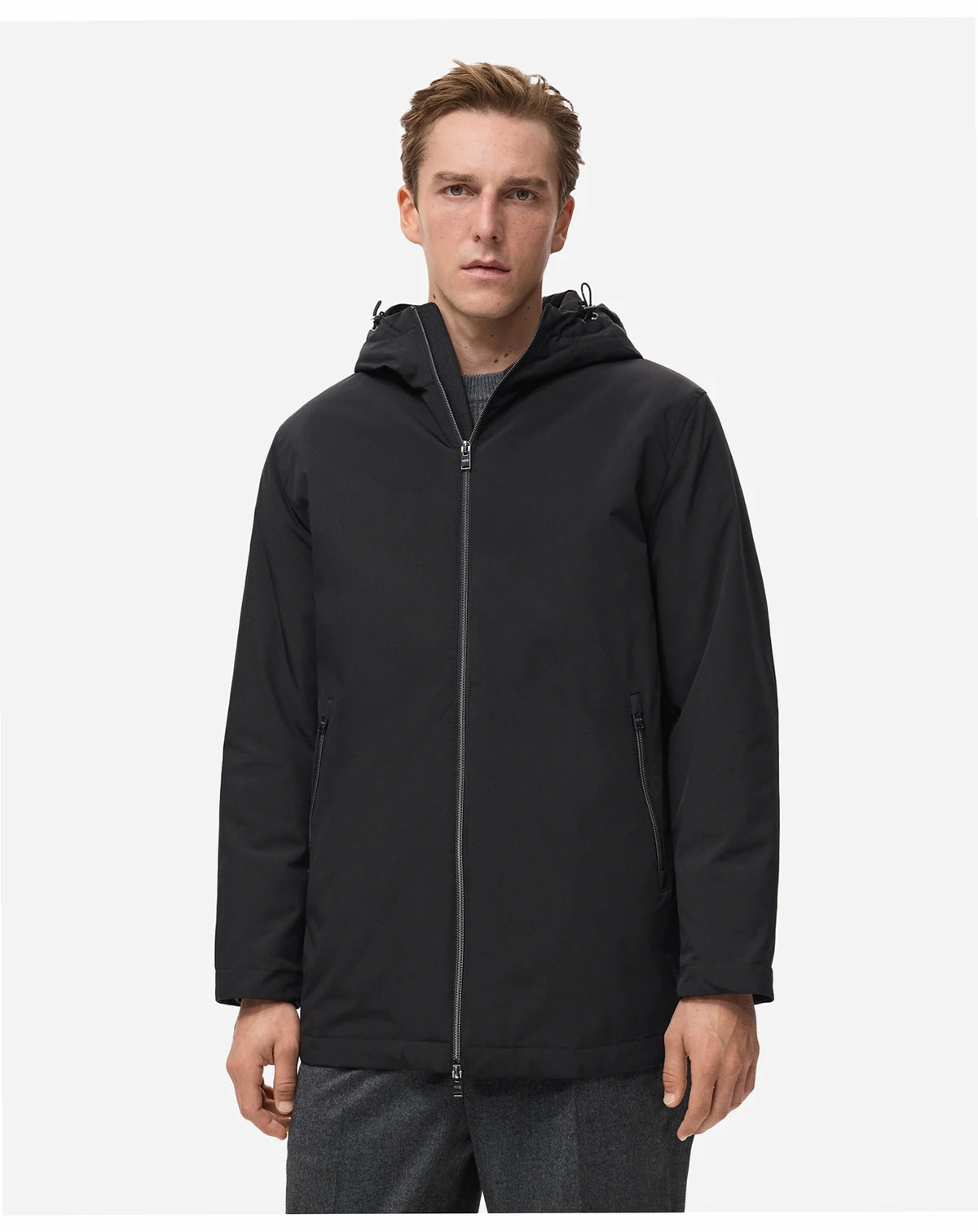 Men's Water-Repellent Hooded Parka