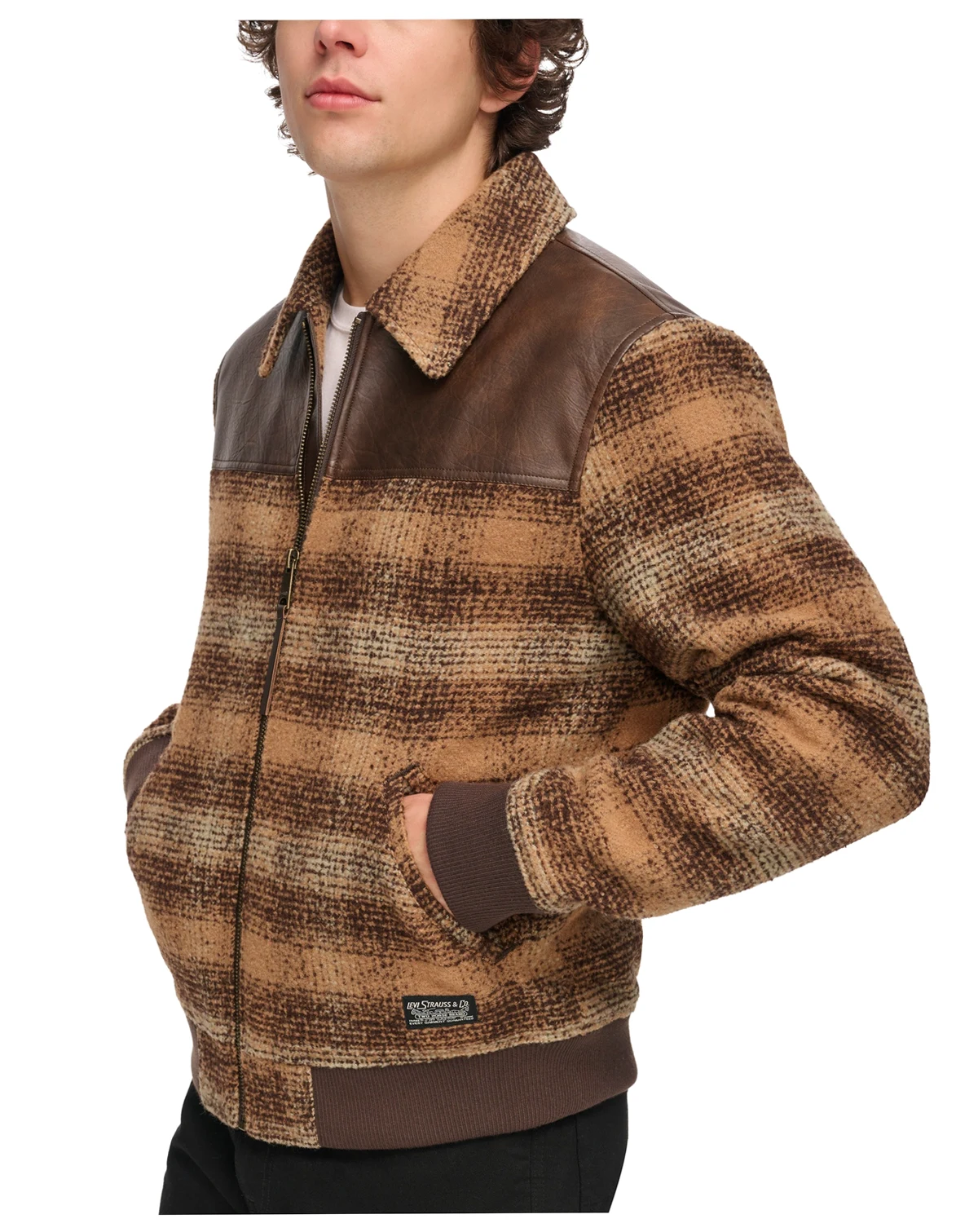 Men's Plaid Bomber Jacket