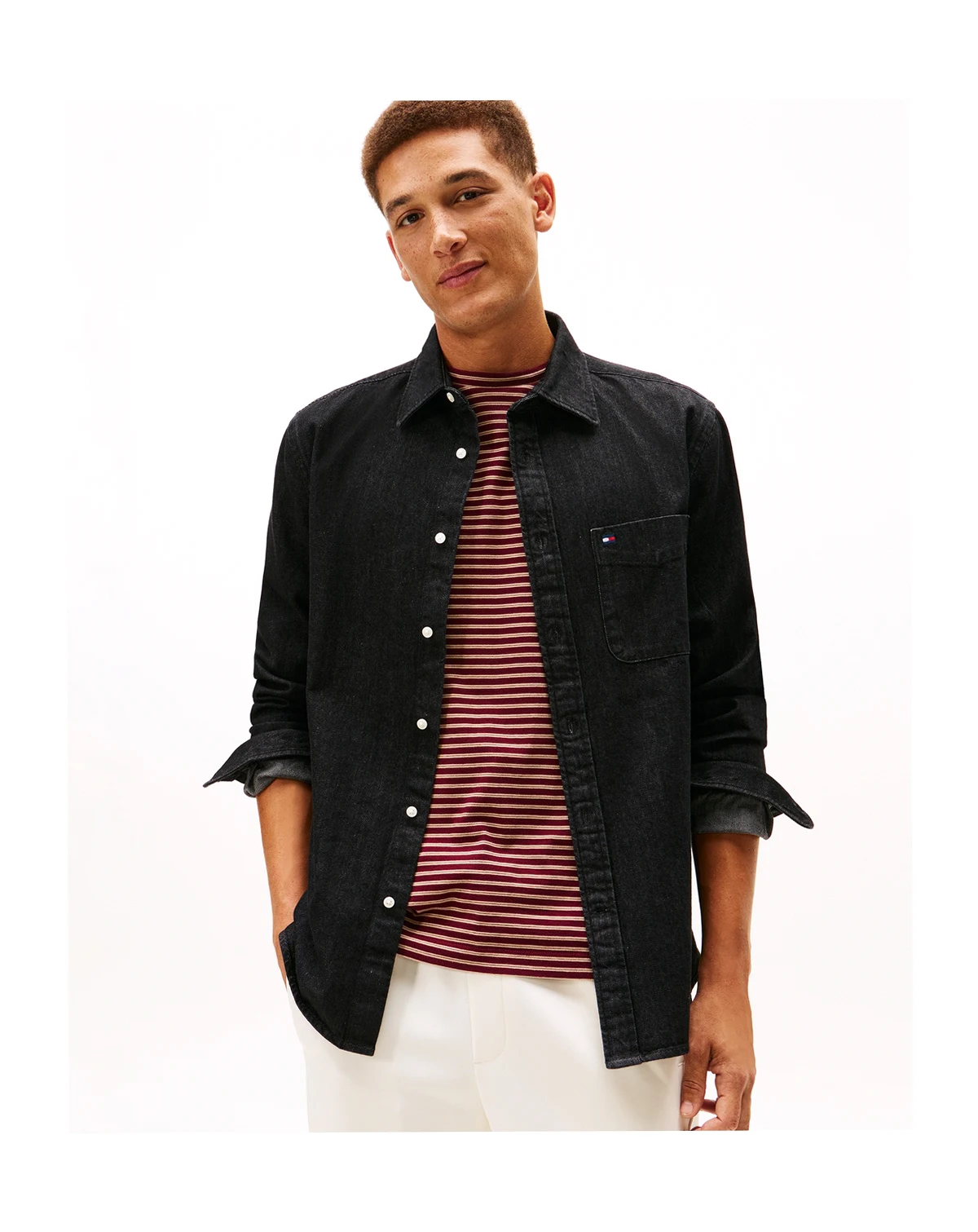 Men's Denim Long-Sleeve Shirt