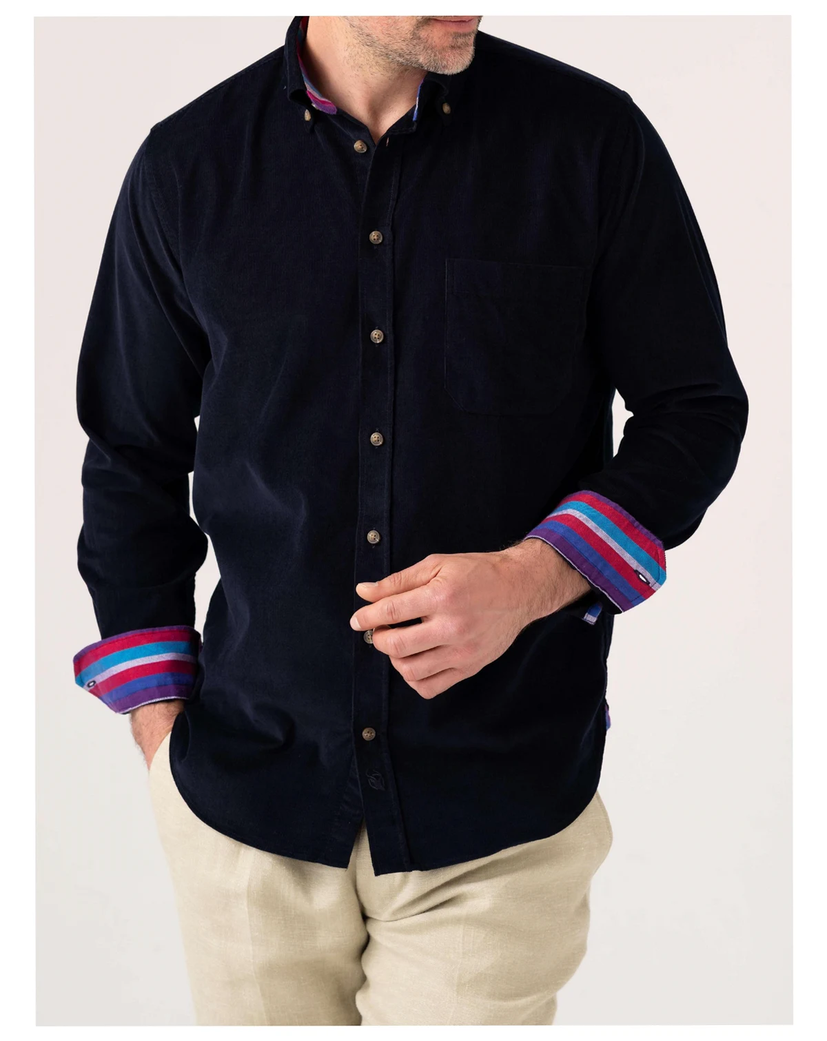 Men's Regular Fit Corduroy Shirt