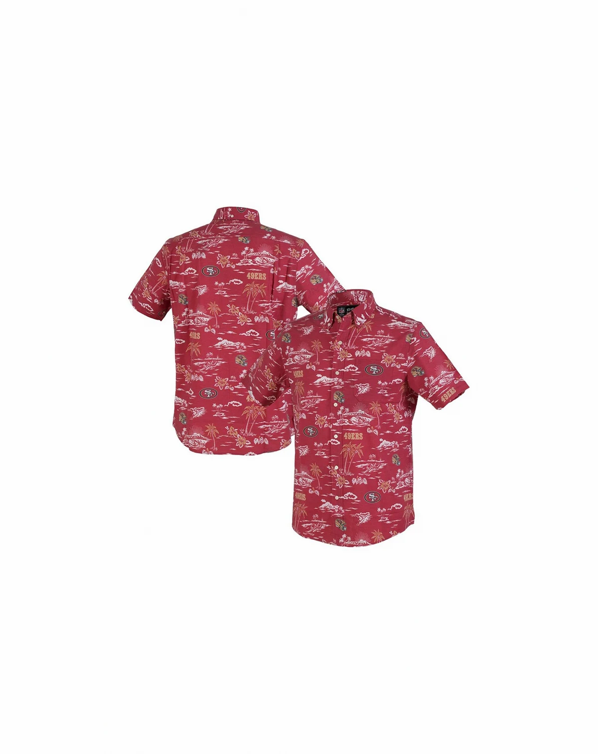 Men's Scarlet San Francisco 49ers Kekai Performance Button-Down Shirt