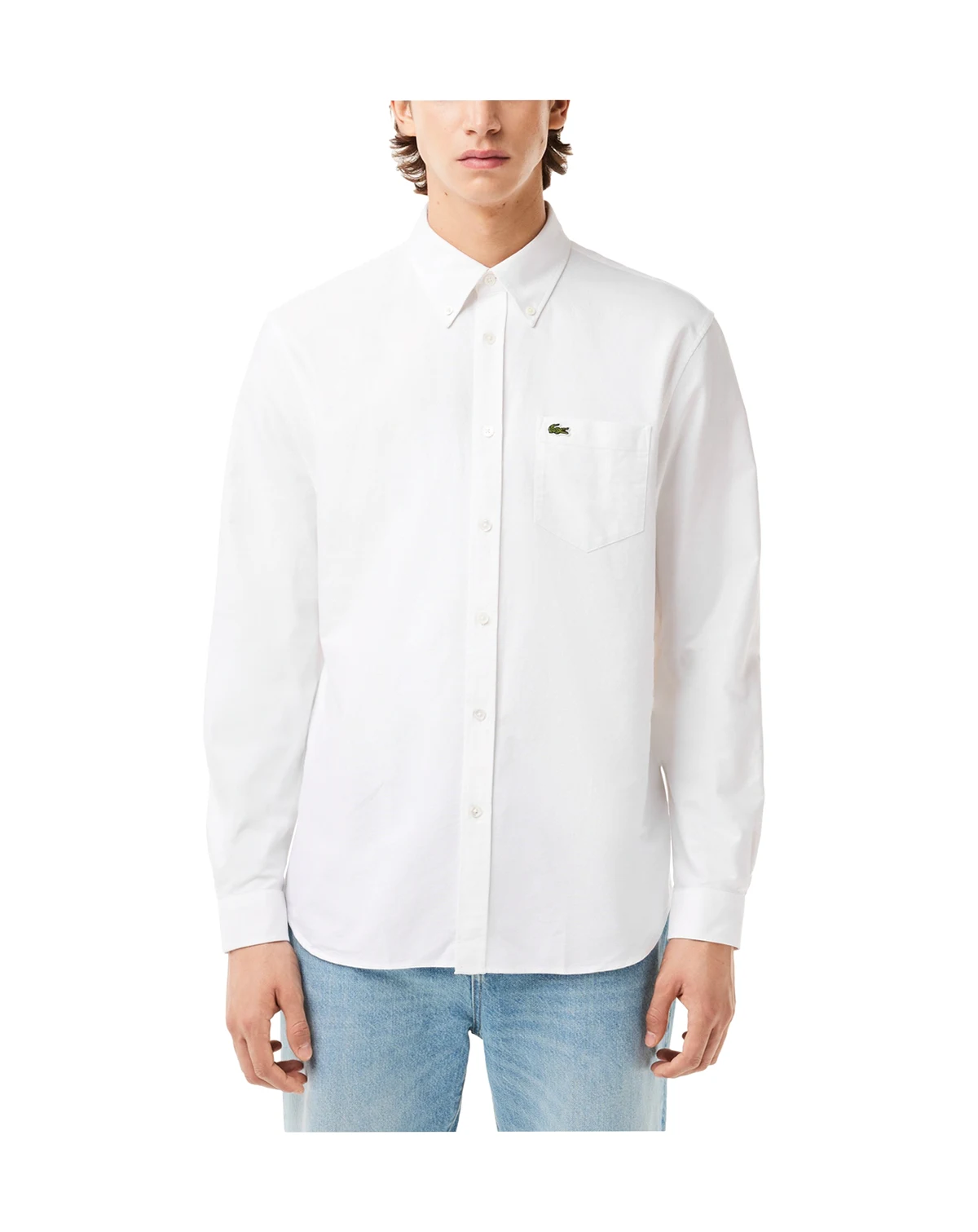 Men's Woven Long Sleeve Button-Down Oxford Shirt