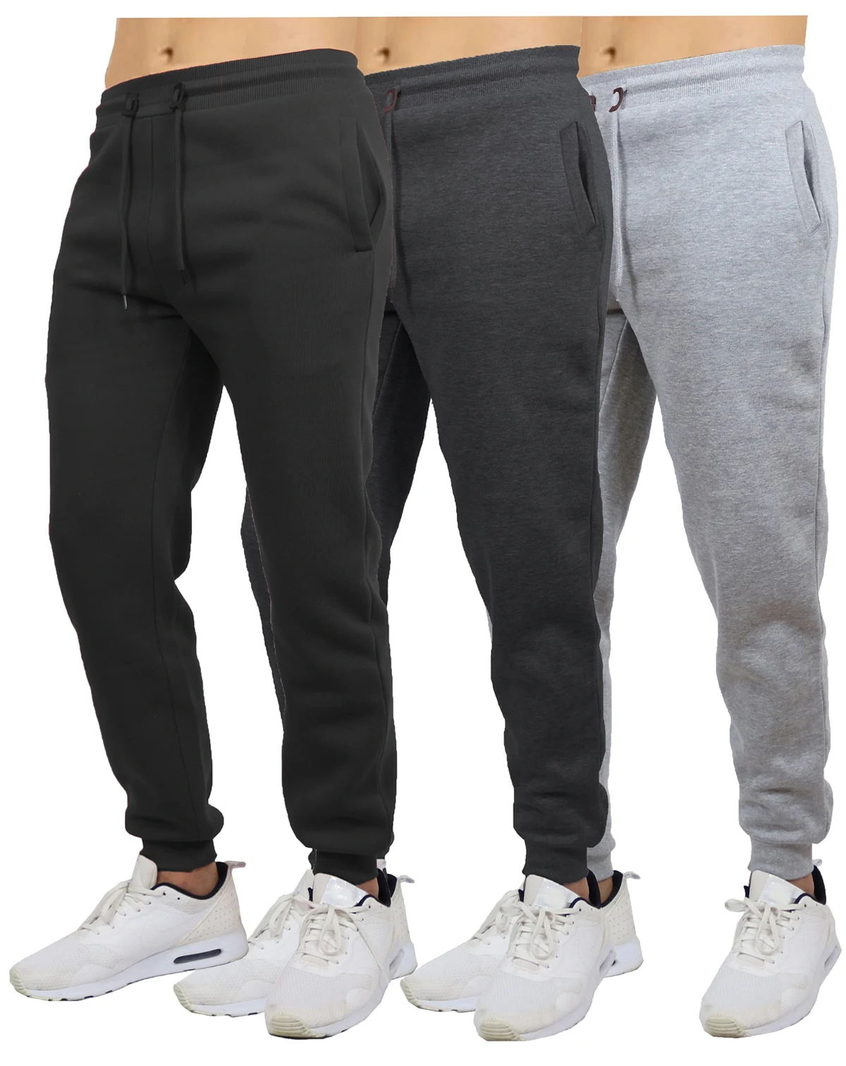 Men's Big & Tall Regular-Fit Jogger Sweatpants, 3-Pack