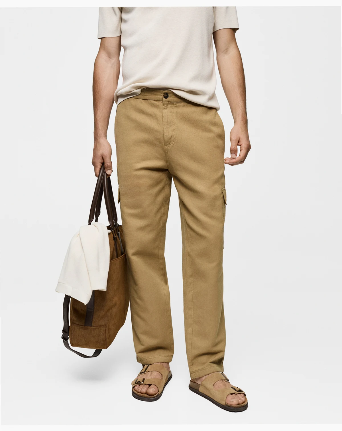 Men's Cotton-Linen Cargo Pants