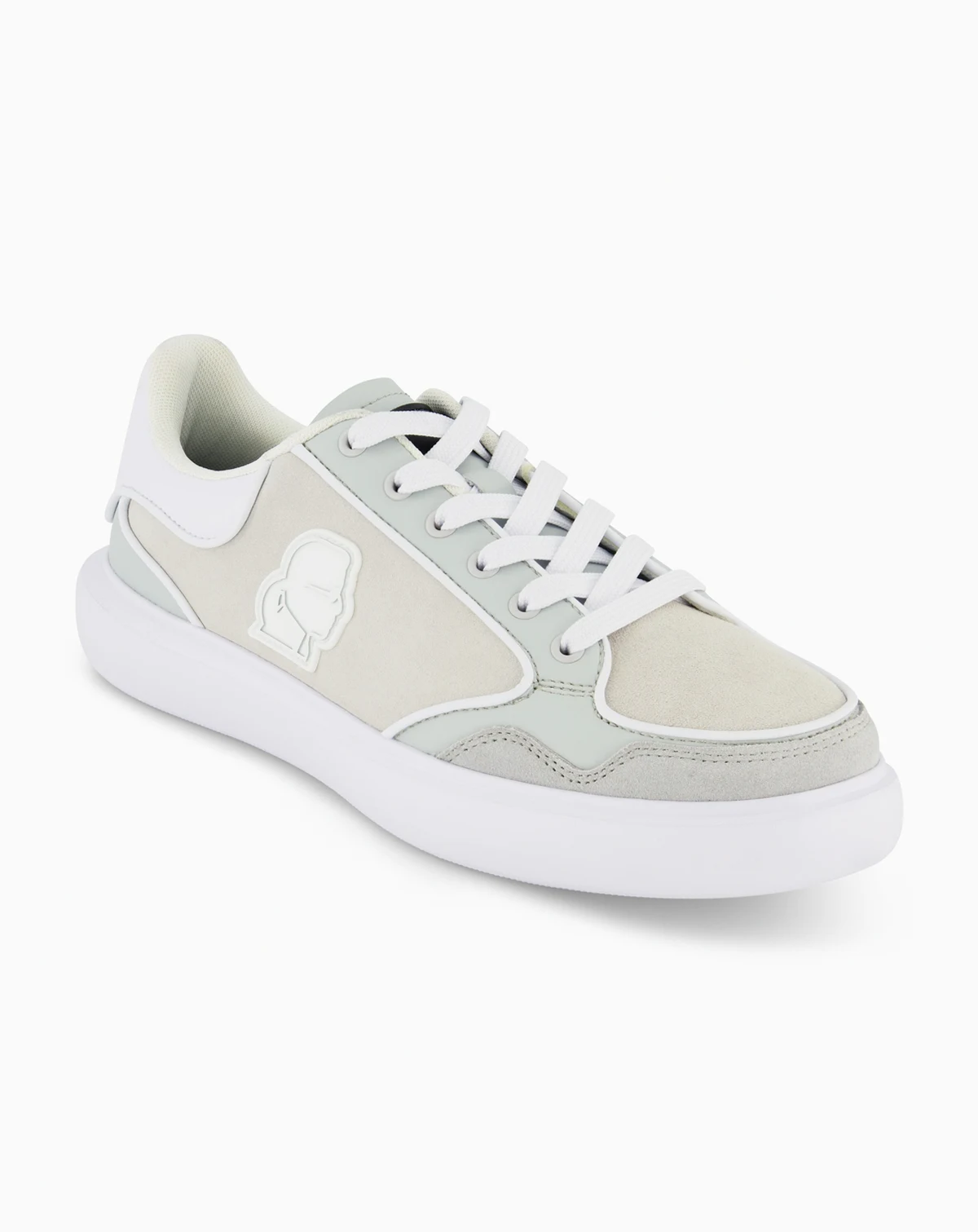 Men's Side Patch Court Lace Up Sneakers