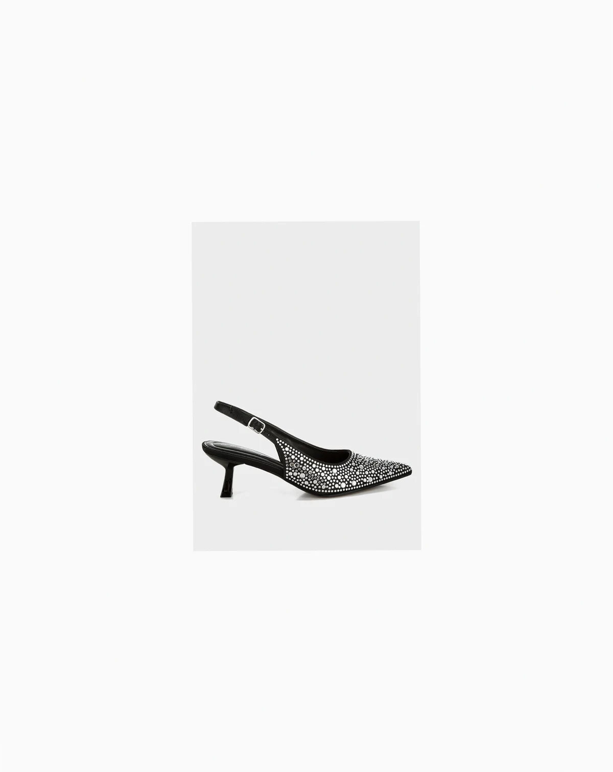 Womens Vernaos Pointed Toe Rhinestone Slingbacks