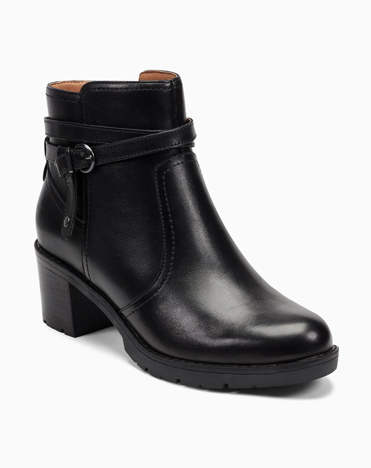 Women's Carter eFlex Buckle Strap Block Heel Booties