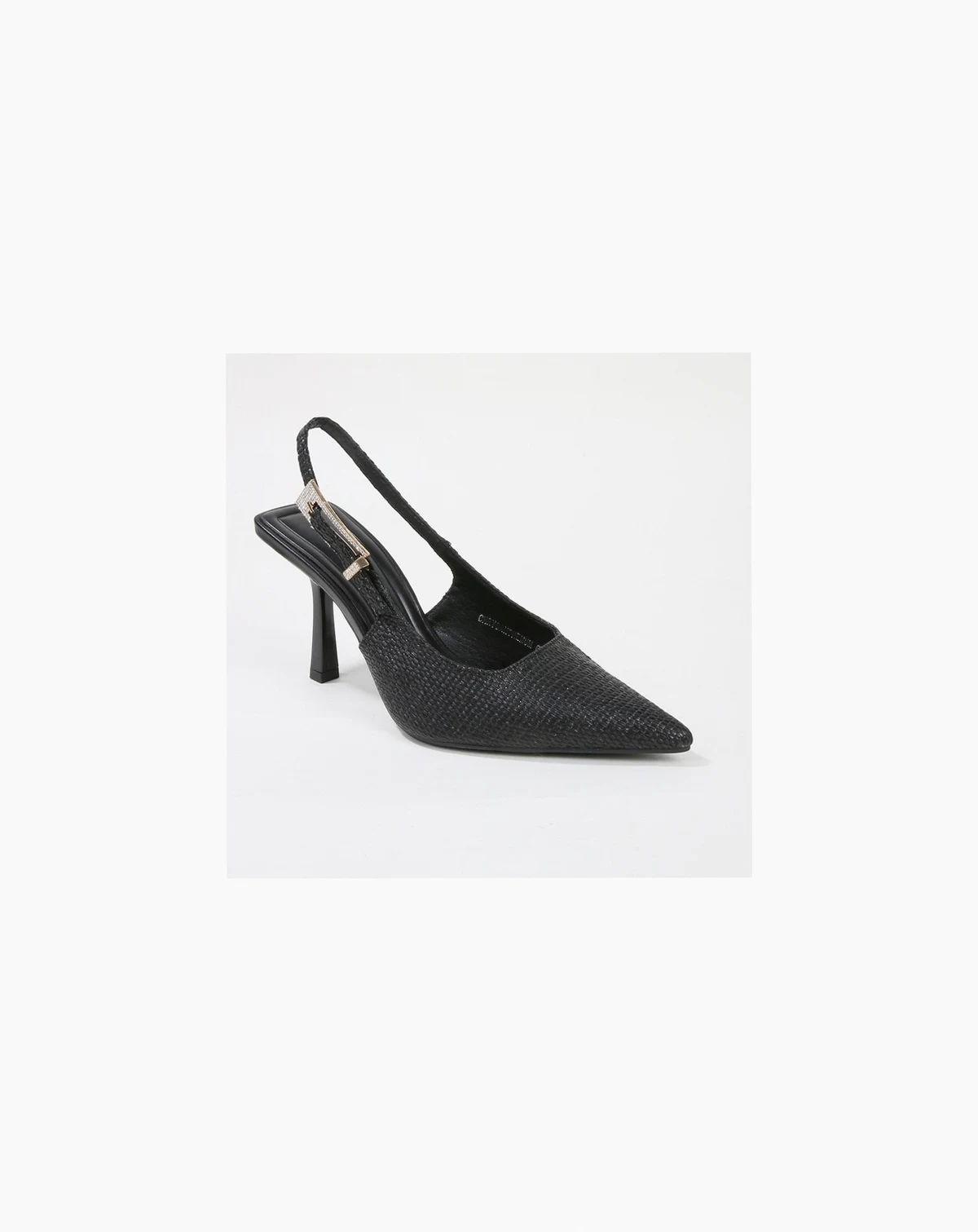 Chrysanthemum Raffia Slingback Pump Heels