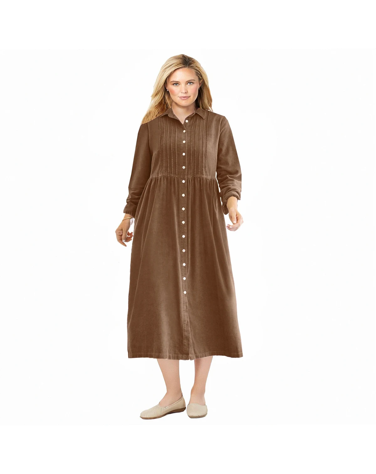 Women's Within Button Front Corduroy Dress