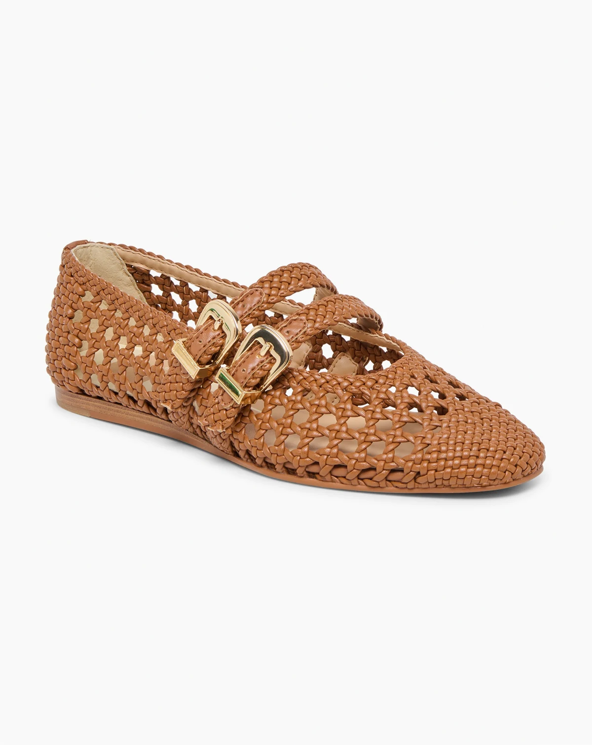 Women's Baylee Woven Double Strap Mary Jane Flats